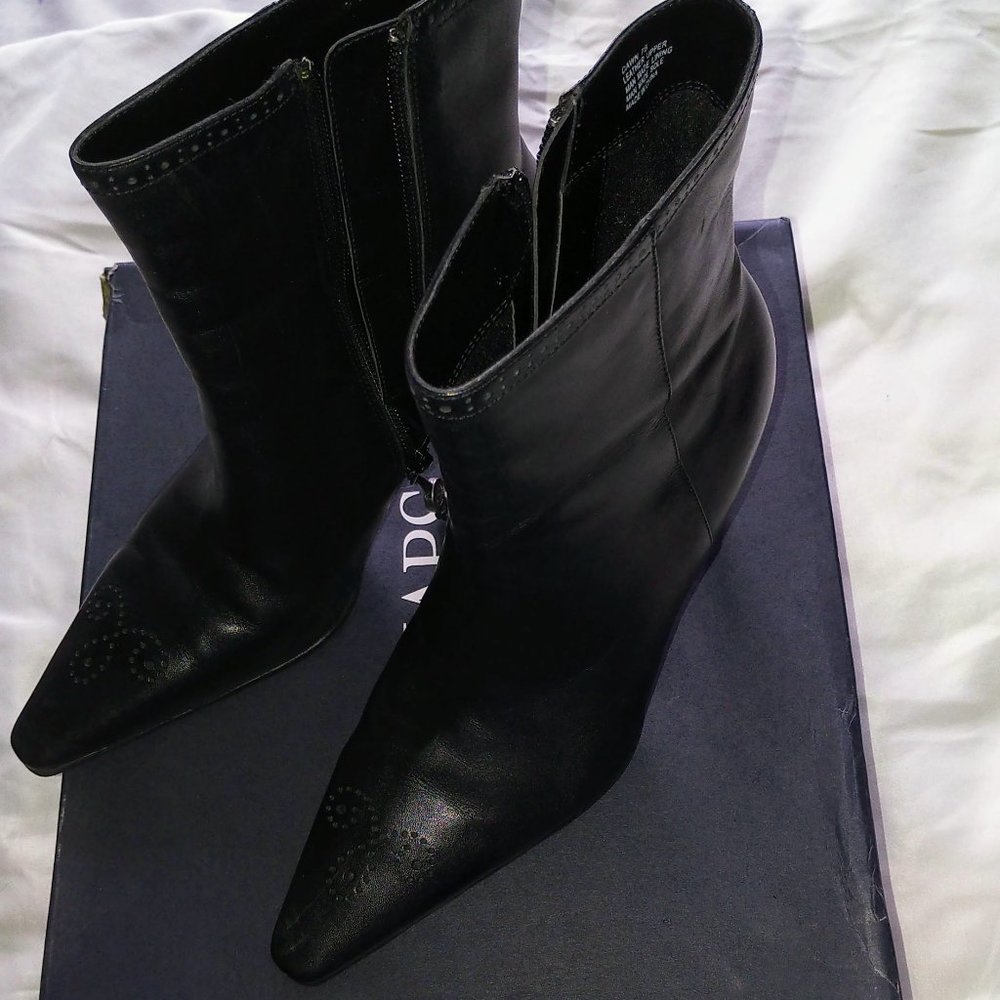 Black Leather Ankle Boots
